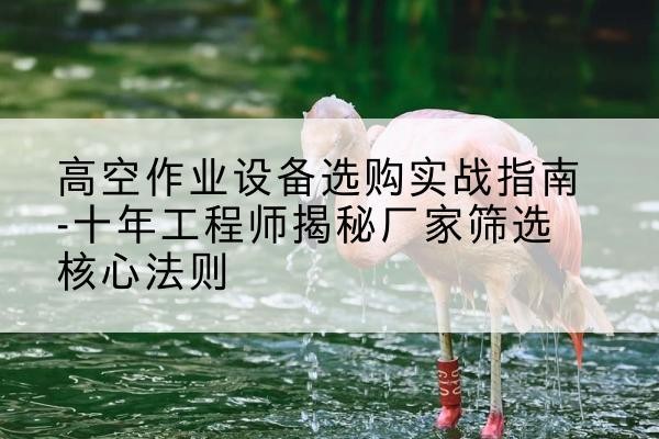喜德剪叉式升降机厂家-高空作业设备选购实战指南-十年工程师揭秘厂家筛选核心法则