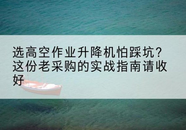 喜德高空作业升降机厂家推荐-选高空作业升降机怕踩坑？这份老采购的实战指南请收好